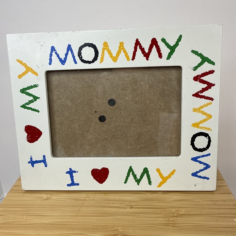 Vintage I Love My Mommy Wood Picture Photo Frame 3.5‎ X 5" Opening